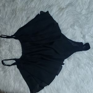 UK2LA Black Adjustable Strap Tank Bodysuit – Size Small